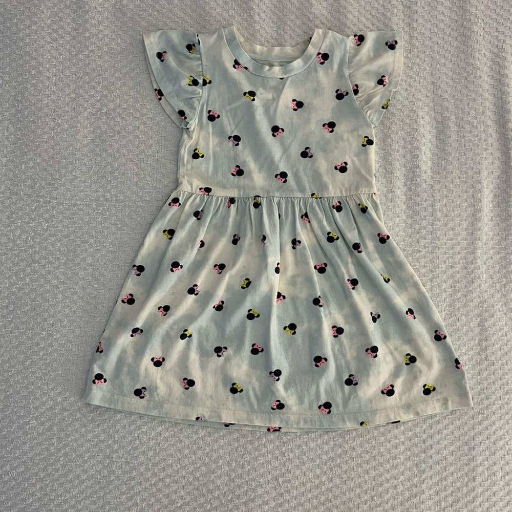 2-color Minnie Mouse print dress